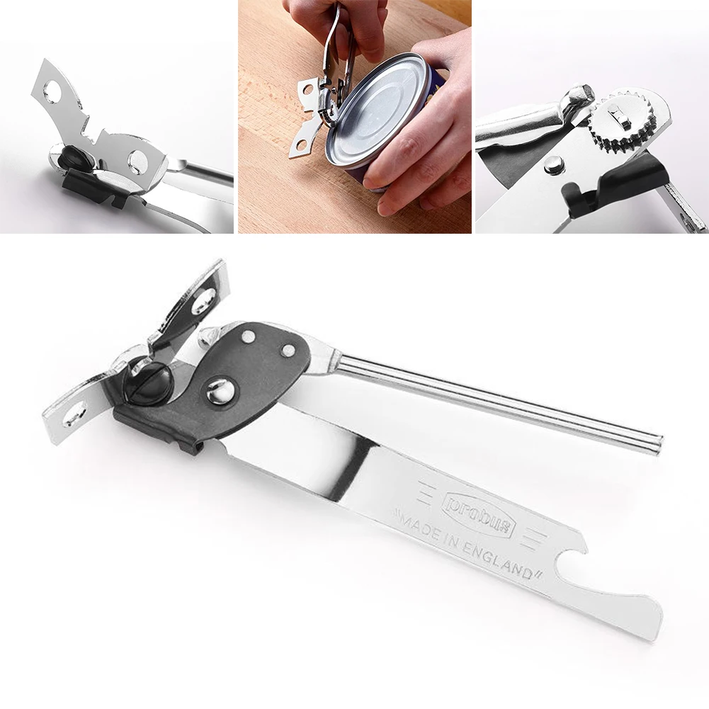 Kitchen Gadgets For Seniors - Multifunctionele roestvrijstalen voedselblikje, handmatige flesopener, zwakke