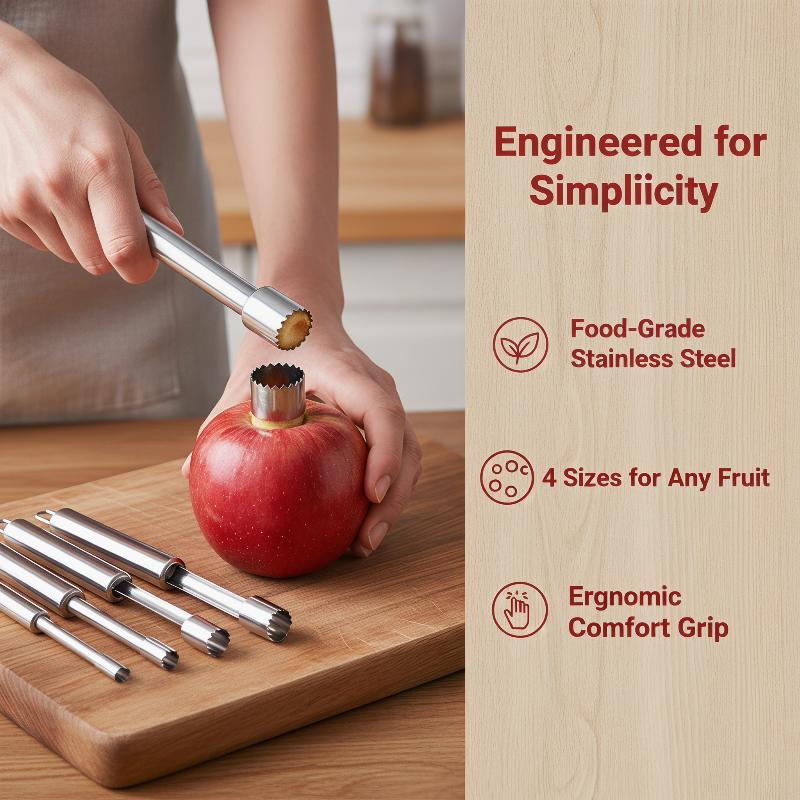 Kitchen Gadgets Usa - 4 Stuks Fruit Core Remover Cutter