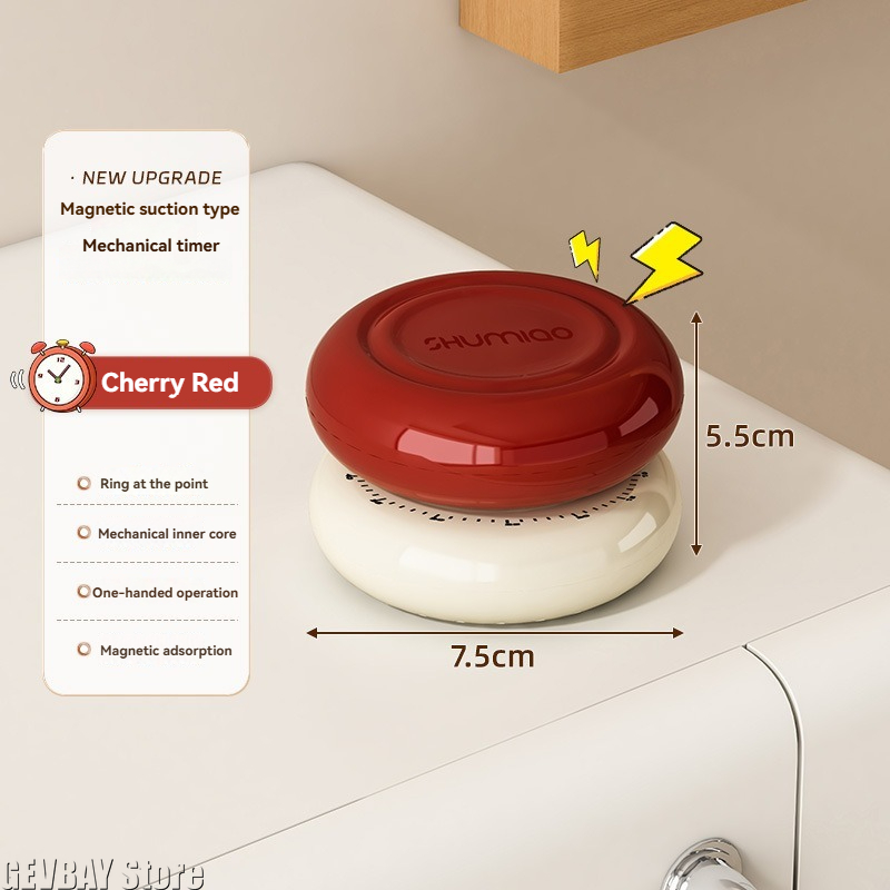 Kitchen Hand Gadgets - Eénhands draaibare magnetische mechanische timer, kooktijdherinnering