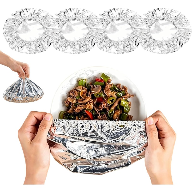 Kitchen Gadgets For Seniors - 10-50 stuks herbruikbare aluminiumfolie deksels voor