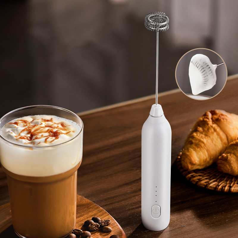 Milk Frother - Elektrische koffiemelkopschuimer, handmatige eierklopper voor thuisgebruik,