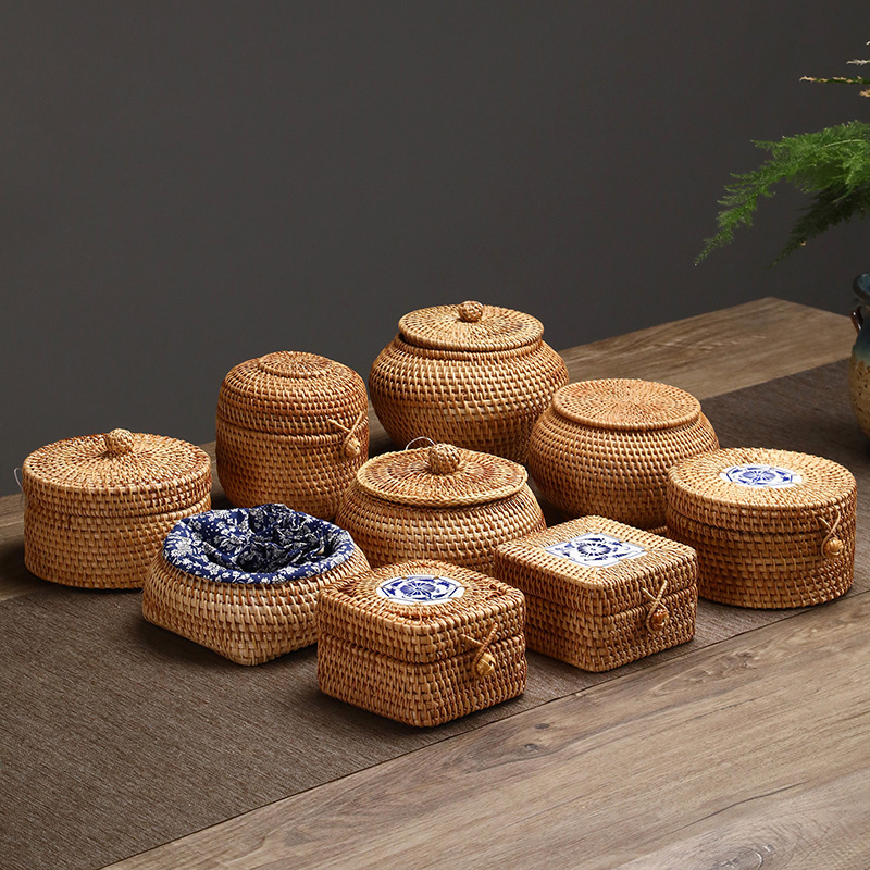 Handgeweven rotan opbergdoos m - Kitchen Gadgets In Japan recensie en prijs
