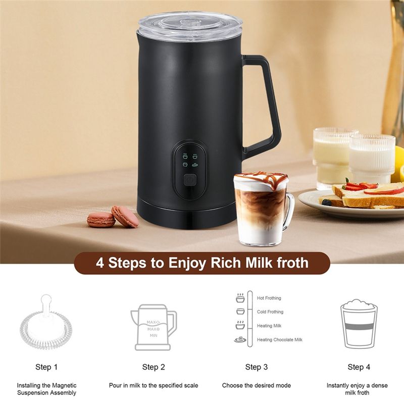 4-in-1 elektrische melkopschui - Milk Frother recensie en prijs