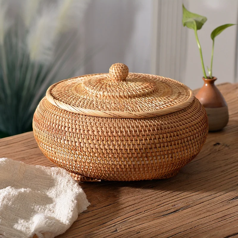 Handgeweven rotan opbergdoos m - Kitchen Gadgets In Japan recensie en prijs